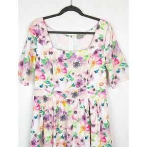 Eshakti Dress Maxi Floral Garden Party Spring Summer Cottagecore White Size L